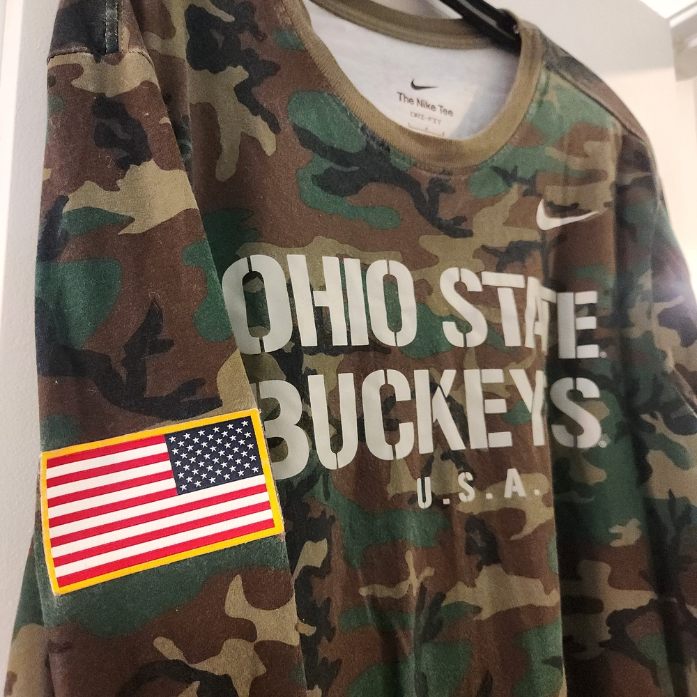 Nike Ohio State Buckeyes Camo Long Sleeve Shirt